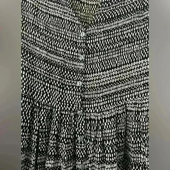 ECOTE Black White Printed Romper with Pockets Size S (F132) - Picture 3 of 8